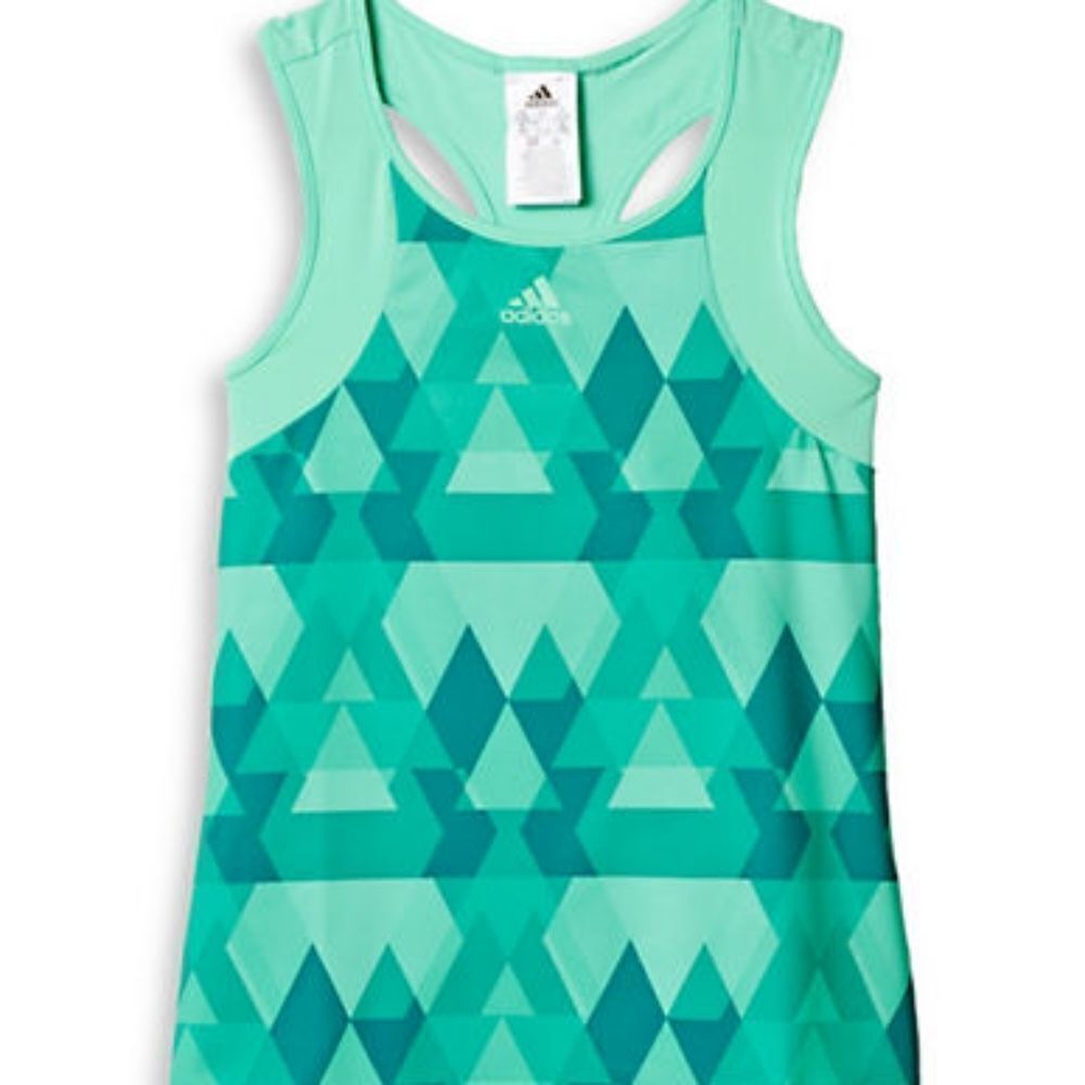 adidas Performance Girls Club Trend Tank Top, Bright Green, Medium